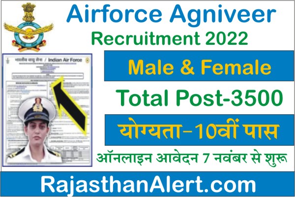 Airforce Agniveer Recruitment 2022, Indian Airforce Agniveer Bharti 2022, Notification PDF, Apply Online, Application Form 2022, How To Apply Airforce Agniveer Recruitment 2022, Age Limit, Qualification, Selection Process, Exam Pattern