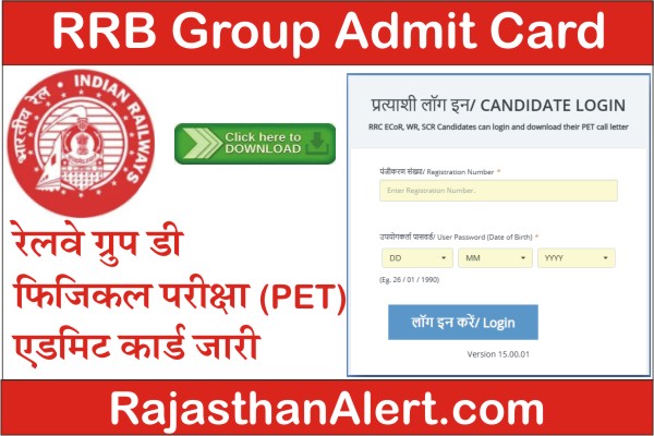 RRB Group D PET Admit Card 2022 Download, Railway Group D PET Admit Card 2022 Kaise Download Karen, How To Download RRB Group D PET Admit Card 2022 Online?, Railway Exam Hall Ticket 2022, Exam Date 2022, Railway Group D PET Admit Card Download By Name Wise